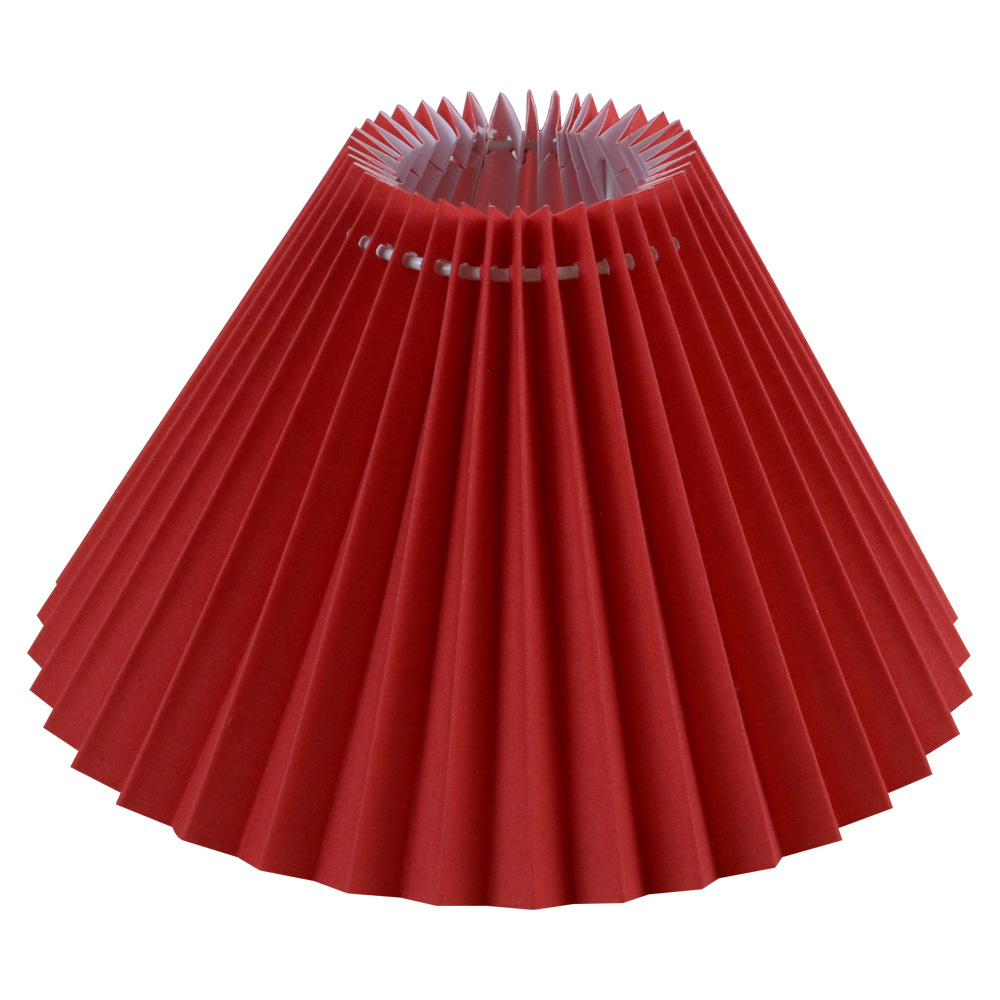 Transfronteriza en stock Corea Del Sur de la vendimia de tela plisada pantalla creativa KD lámpara de mesa accesorios DIY Shell 24CM