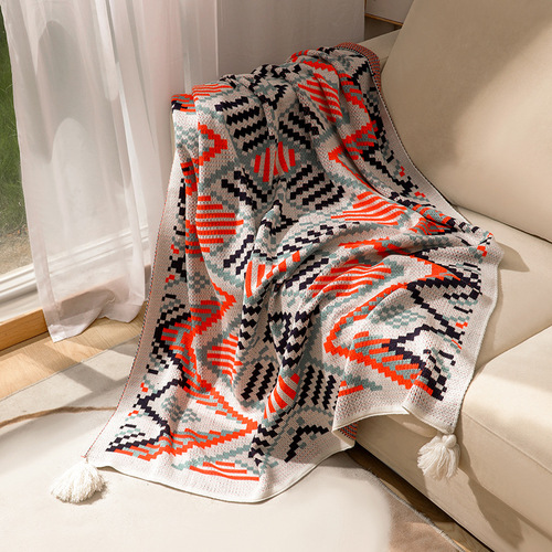 Nordic style sofa blanket, office nap small blanket, air-conditioning blanket, knitted blanket, leg covering blanket, whole body shawl to keep warm