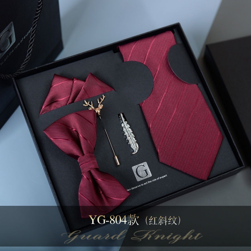 Caja de regalos de boda de novio formal europeo y americano corbata casual coreana para niños regalos de San Valentín sin golpear image 8