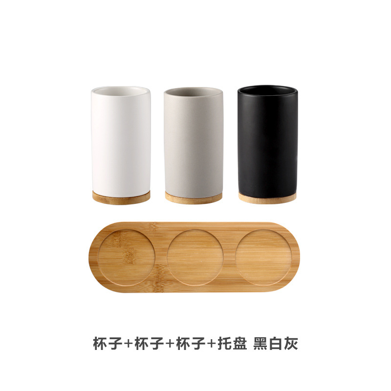 Taza de lavado de cerámica doméstica nórdica simple, taza de enjuague bucal, taza de cepillo de dientes, taza de baño, conjunto de cocina para muchos eventos