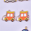 Cartoon ambulance, metal police car, jewelry, pendant, earrings, necklace, Korean style, fire truck, handmade