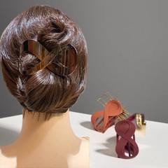 メーカー直販オリジナル8字形シンプルな髪飾りカモクリップ女性後頭部サメクリップ卸売り