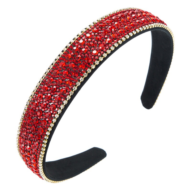 Heming diadema Corea del Sur de alto grado rhinestone colorido antideslizante diadema simple lavado de cara de ala ancha accesorios para el cabello tocado europeo y americano