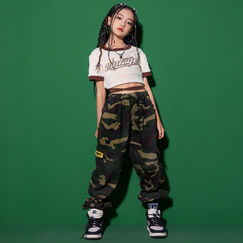 女童爵士舞服装帅气日系街舞演出服套装少儿嘻哈hiphop走秀舞台潮
