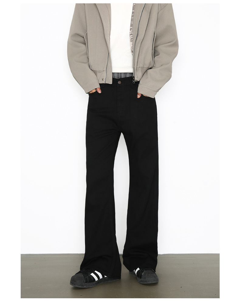 Jeans flare vintage da uomo in misto cotone gamba dritta relaxed_voghion.com