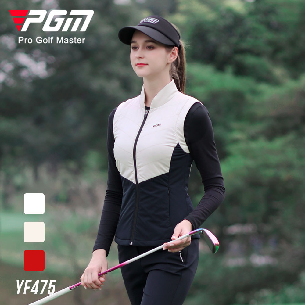 Áo gi lê nữ golf mẫu mới thu đông PGM — Yf475-trắng Đen [thêm bông], Yf475-đỏ Đen [thêm bông], Yf475-kaki Đen [thêm bông]