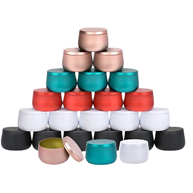 192 unids 8oz rosa de oro gran vientre vacío puede Candy galleta joyería almacenamiento sellado planta hierro caja