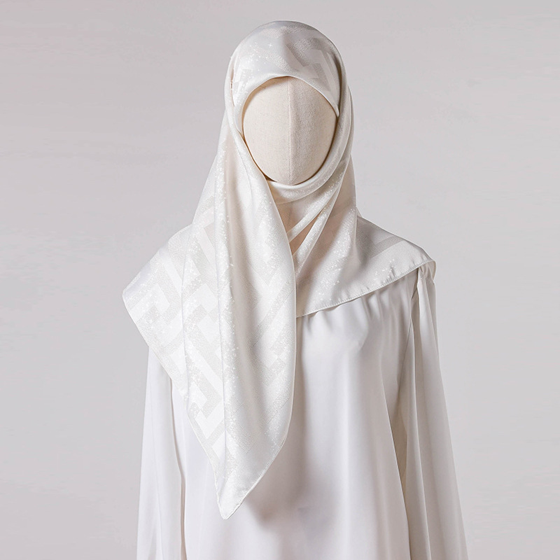 Retro Seidenschal Quadratisch Damen Sommer Versatile Kopftuch_voghion.com