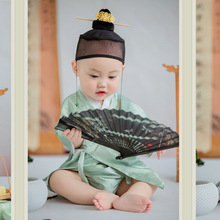 新生儿摄影服饰 展会新品满月宝汉服宝古装照 周岁宝宝影楼摄影服