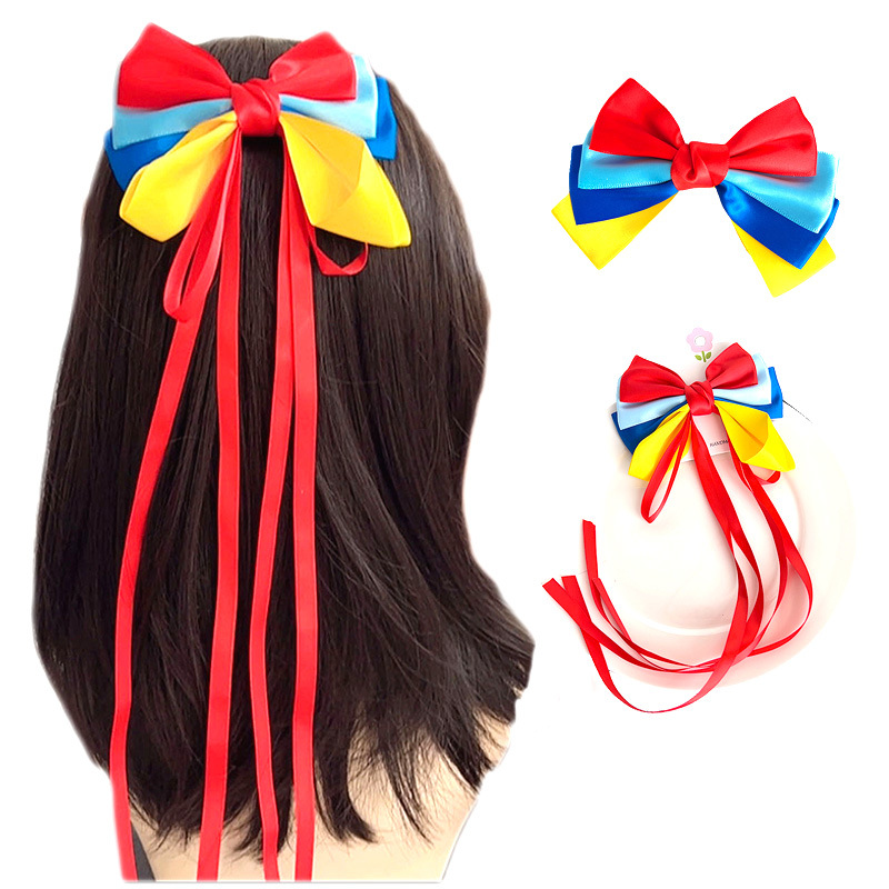 20g Weight Hair Clip Hair Accessories Type 1 Piece Quantity Holiday, Daily Occasion Bow Knot Pattern Girl'S Gender Sweet Style Girl'S Sweet Bow Knot Cloth Hair Clip 无
