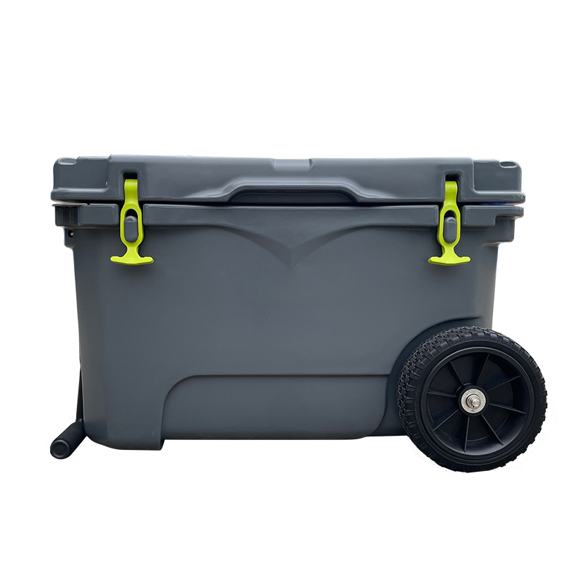 Guangdong rotacional fábrica de incubadora de plástico al por mayor 48 L camping picnic Carro con ruedas de empuje de la mano incubadora de plástico al aire libre
