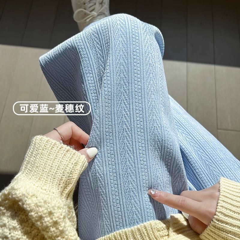 Maternity Fleece Pants Autumn and Winter 2025 New Outer Wear Pants Wide Leg Pants Large Size Loose Straight Pants Maternity Wear