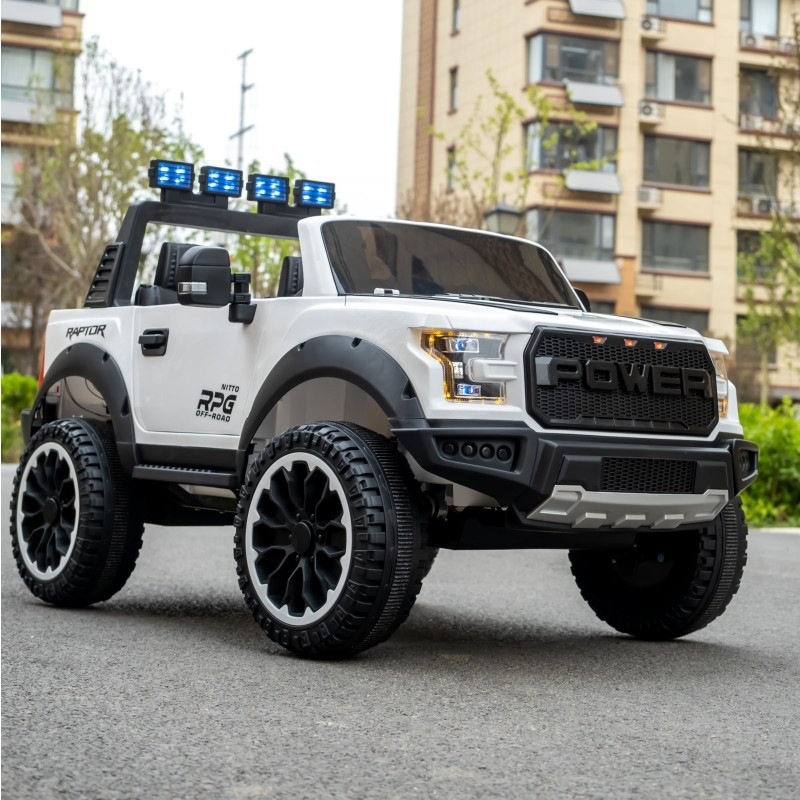 Coche eléctrico para niños, vehículo todoterreno de cuatro ruedas, cochecito grande de dos plazas, coche de control remoto para bebés, coche de juguete para niños, puede sentarse