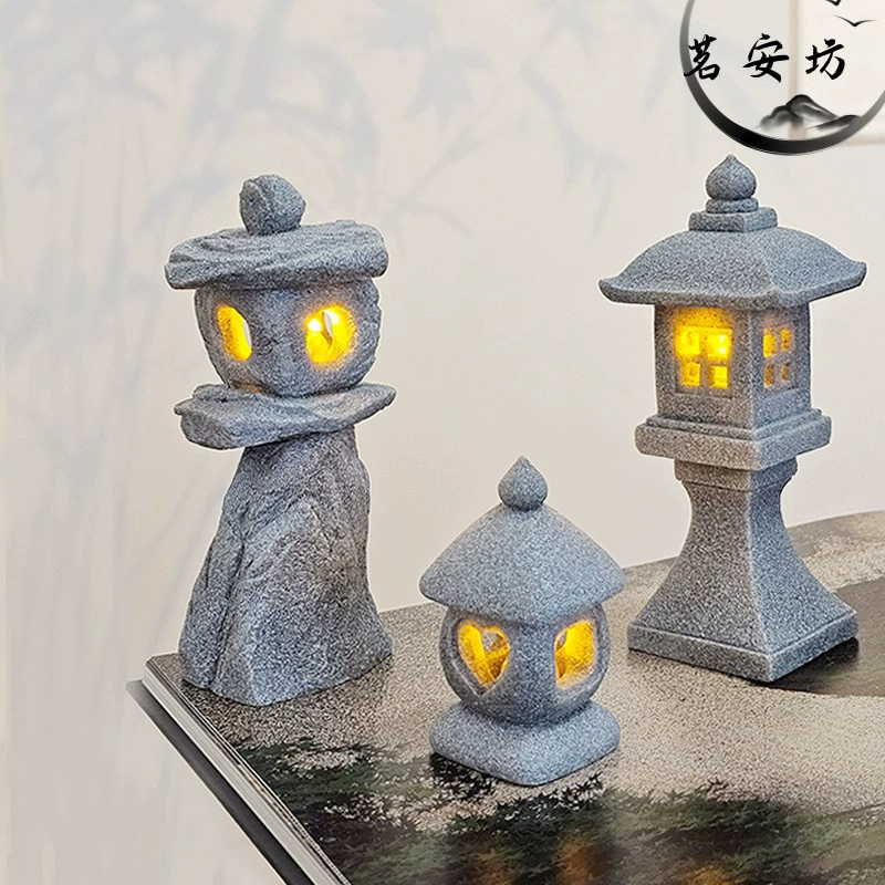 Антикварные модные игрушки во дворе, полный набор милых маленьких каменных ламп, ландшафтный дизайн аквариума ручной работы интернет-знаменитостей, старомодный микроландшафт, ретро-китайский стиль.