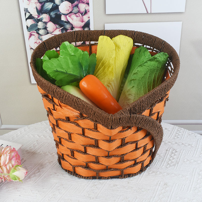 Bodu Craft Handmade Scandinavian Office Living Room Home Daily Trash Storage Basket Paper Rattan Woven Basket