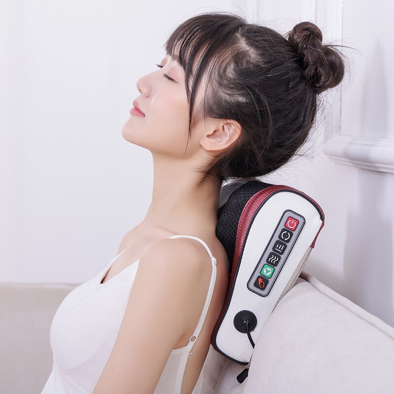 新型マッサージ枕頚椎マッサージ器腰椎全身マッサージ器首保護多段階電動加熱シミュレーションマッサージ枕|undefined