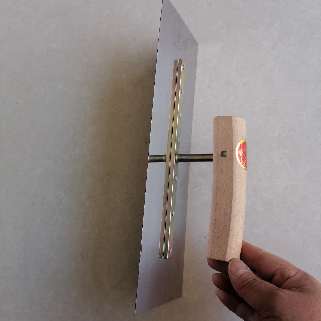 批发10*30金塔不锈钢推刀曼刀木柄抹泥板平抹子方抹子