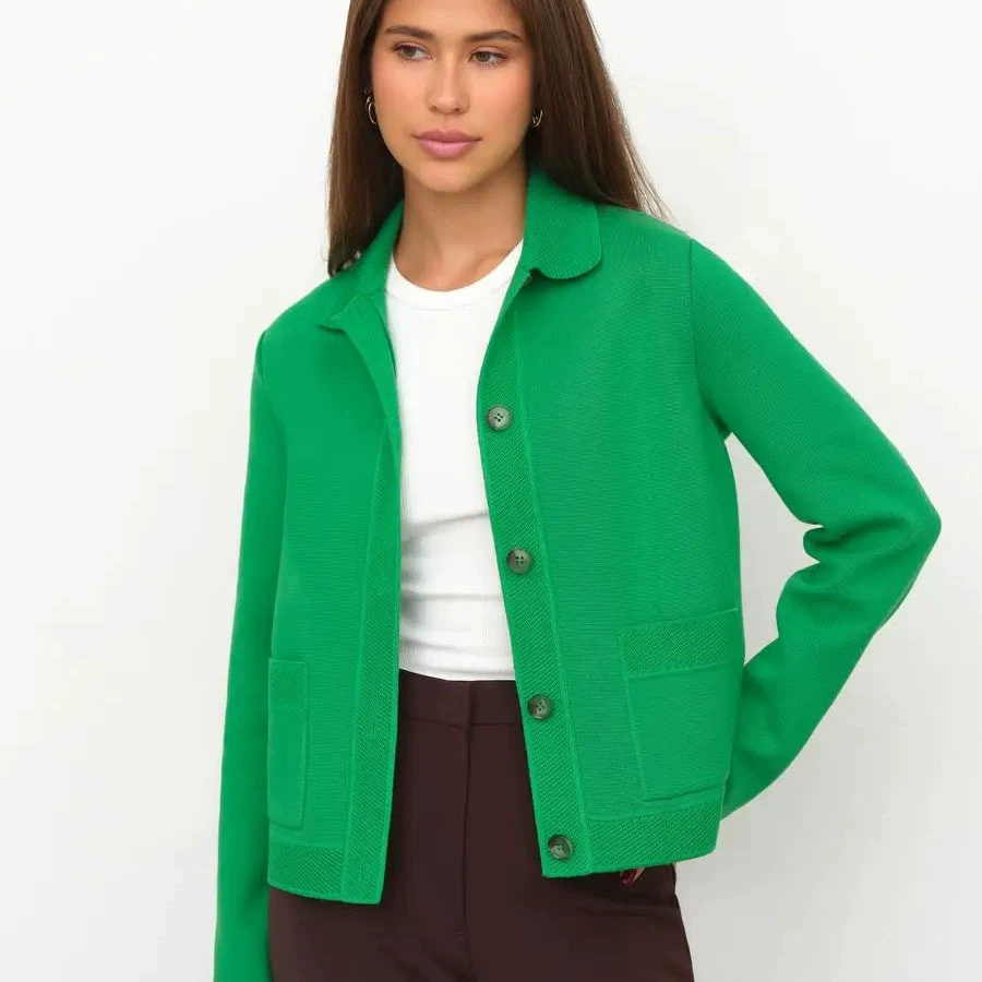 Жакет укороченный вязаный кардиган Knitted Jacket Cardigan