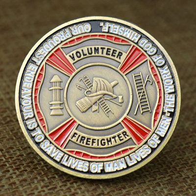 供應國外紀念幣定制 志願者仿古琺琅烤漆金屬工藝品紀念章徽章