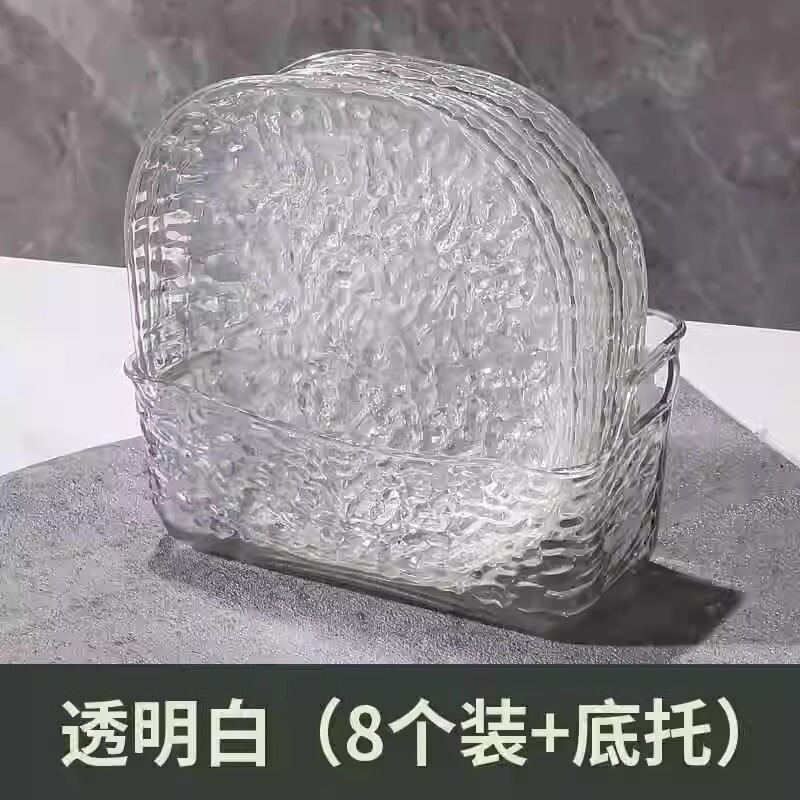 家庭用の骨を吐く皿は軽くて豪華でシンプルな氷河の紋様の食卓のごみの皿のネットの赤い透明なデスクトップの果物の皿の小さい皿です。|undefined