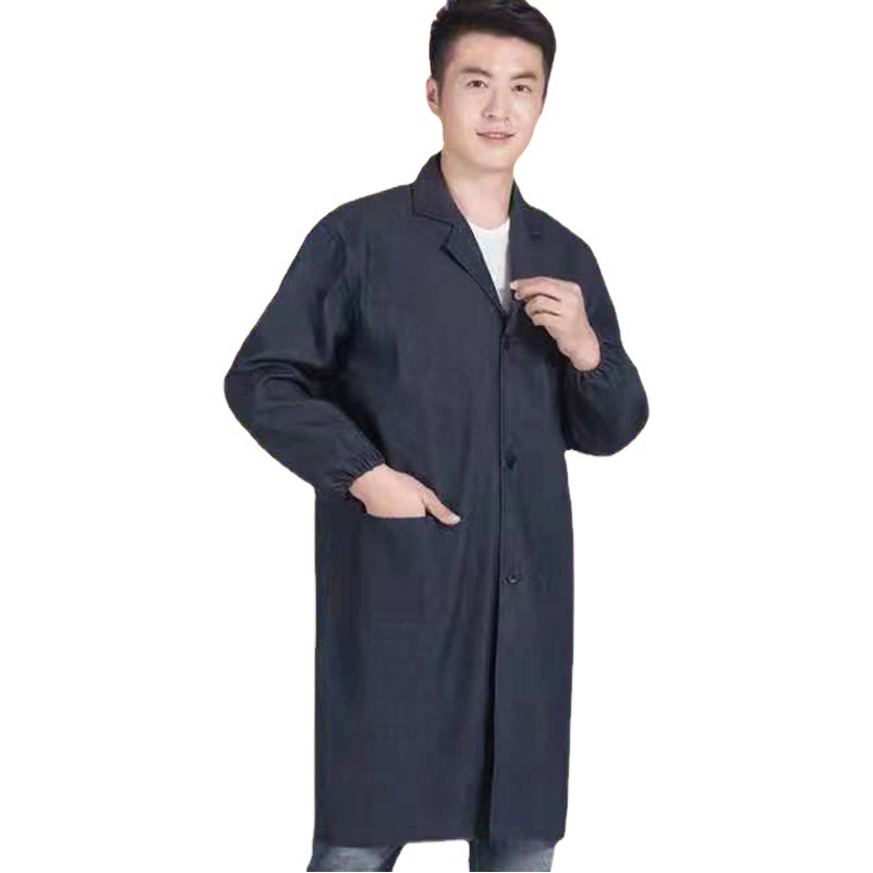 Publicidad vestido azul manga larga gran ropa de protección laboral vestido a prueba de polvo fábrica al por mayor ropa de trabajo de protección