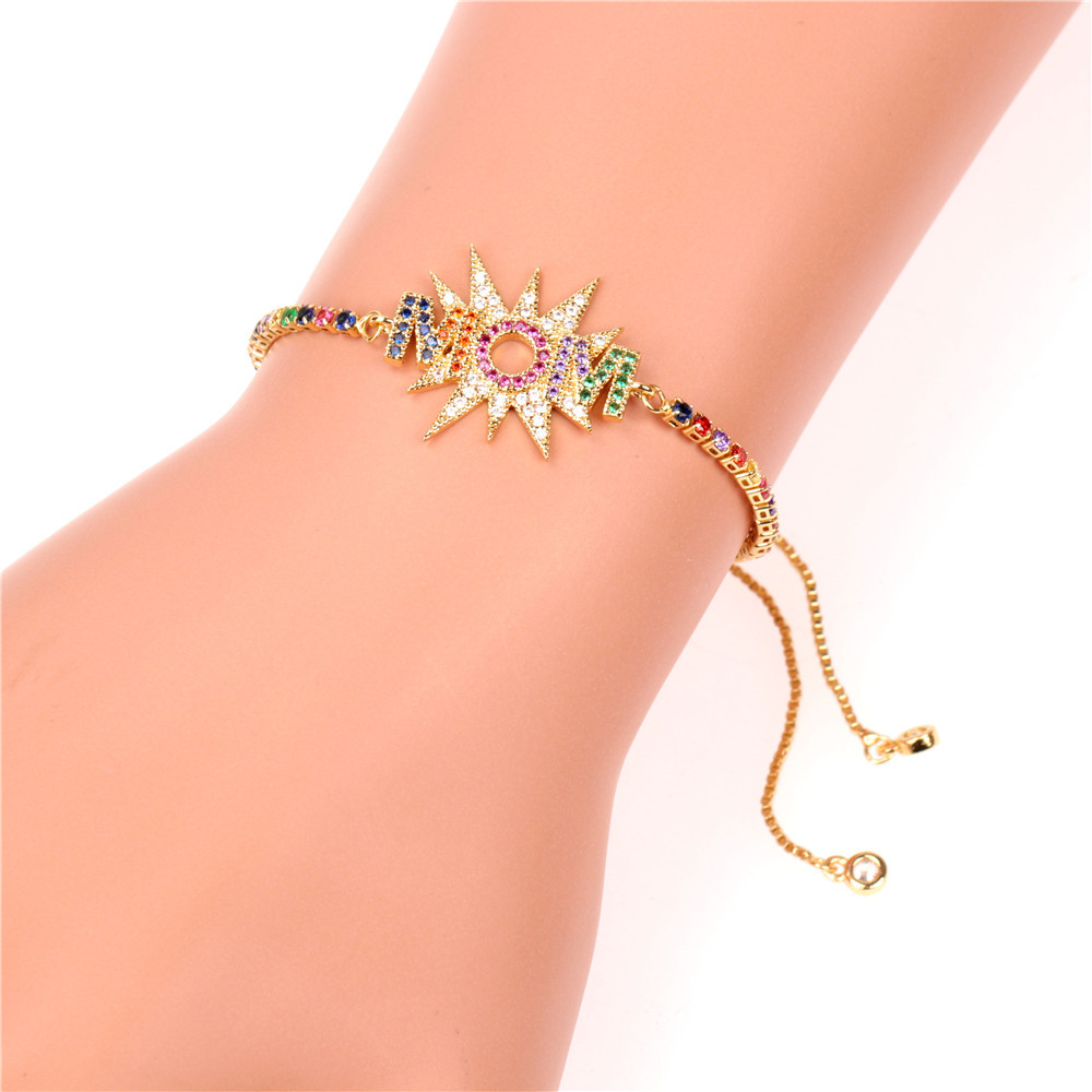Fashion Geometric Copper Plating Zircon Bracelets 1 Piece