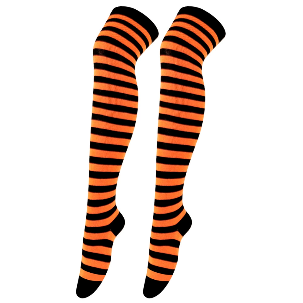 Knee-high Socks Japanese Style, Striped Cosplay & Halloween, Tube 50 cm, Polyester