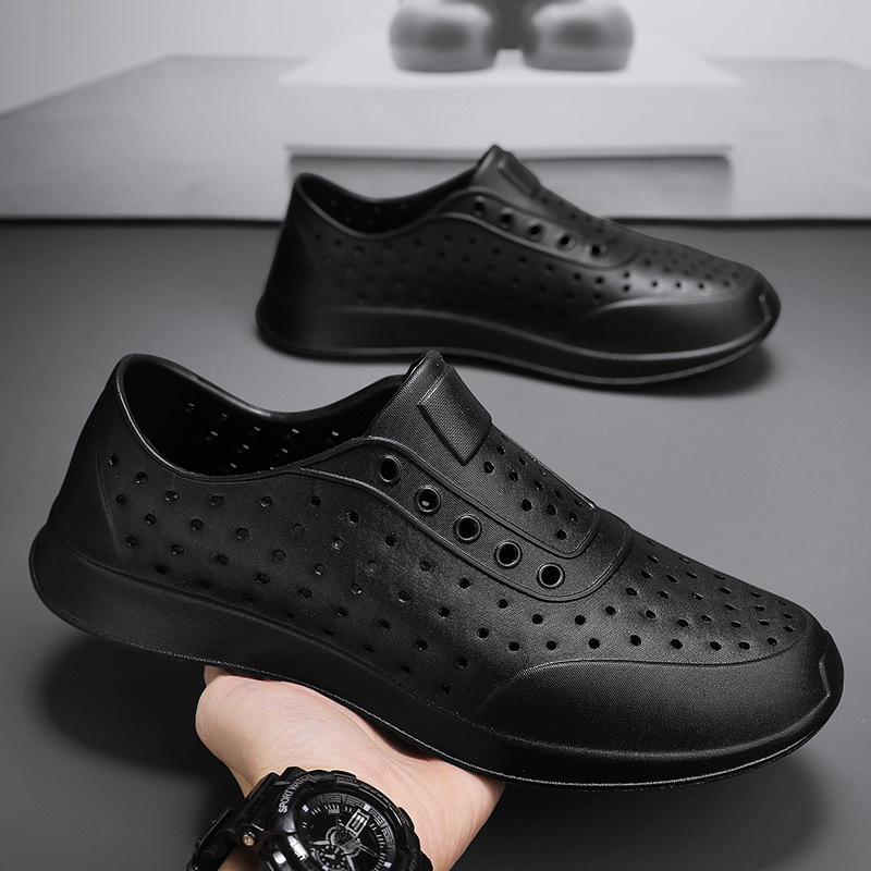 Wncnnnncative verano deportes al aire libre pareja playa agujero zapatos cerrado puntera casual transpirable sandalias impermeables