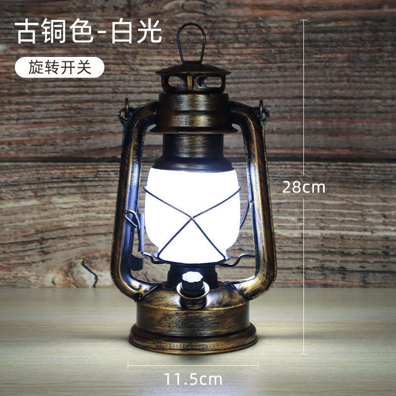 Lámpara de mesa recargable retro atmósfera lámpara decoración lámpara de mesa lámpara de queroseno antiguo al aire libre lámpara de caballo lámpara de guión lámpara fábrica de comercio