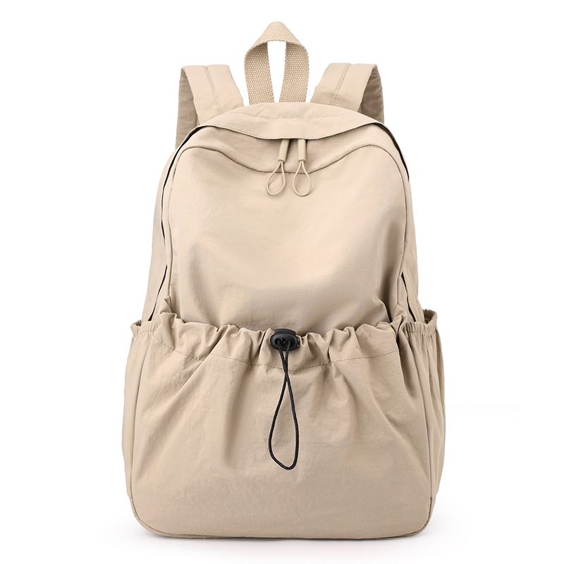 Mochila coreana de tela de nylon de color sólido, mochila de gran capacidad casual simple para estudiantes universitarios de ambos sexos, mochila ligera universal