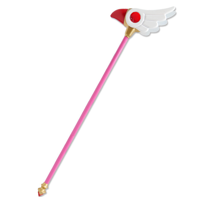 摩卡少女樱道具武器百变小樱魔法手杖 阵库洛牌星之杖鸟头转盘包|undefined