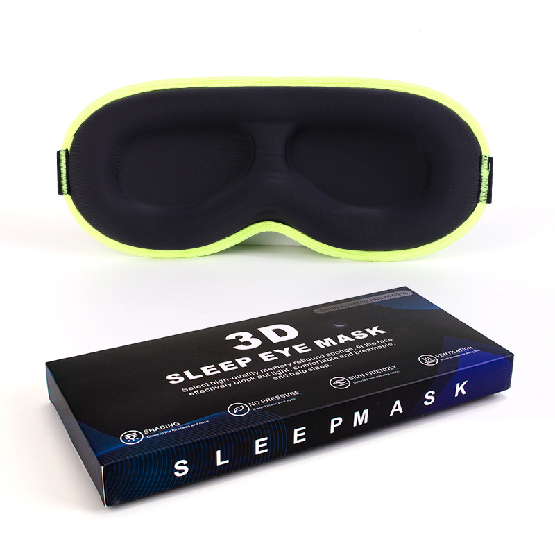 ロゴカスタマイズ3Dアイマスク睡眠用中空鼻翼圧迫感なしナイロン低反発スポンジメモリーコットンアイマスク|undefined