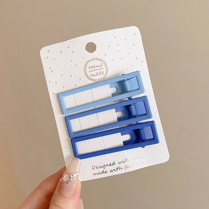 Pinza para el cabello de dopamina sin costuras de color caramelo clip lateral femenino flequillo clip para el cabello roto tocado clip de pico de pato y2k horquilla de una palabra