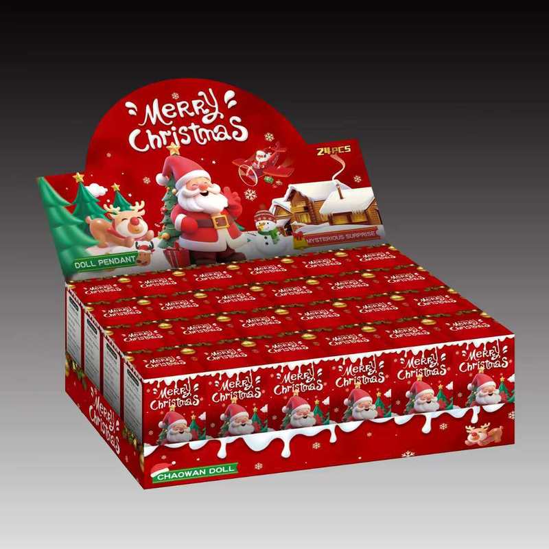 24箱クリスマスブラインド箱サンタクロース公仔同型公仔ネット赤キーホルダー露店児童学生賞品|undefined