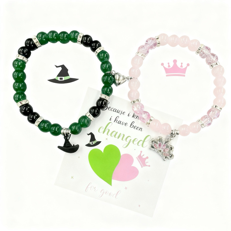 Amazon Cross-Border Popular Wicked Opera Movie Friendship Magnetic Bracelet Couple Crown Witch Hat Bracelet Amazon Cross-Border Popular Wicked Opera Movie Friendship Magnetic Bracelet Couple Crown Witch Hat Bracelet