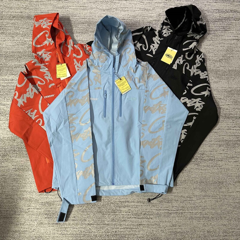 Corteiz Soft Shell Elitework Waterproof Coat Reflective Jacket Hooded Alcatraz Jacket Male