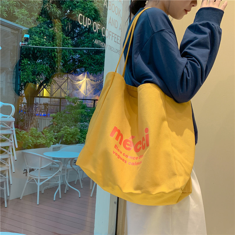 Japanese Style Canvas Versatile Bag Women's 2025 Summer New Large-Capacity Shopping Bag Bag Fashionable Casual Tote Bag