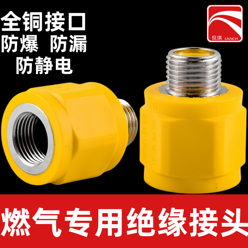 一件代发天然气燃气绝缘接头四分防静电墙燃气热水器集成灶燃气用