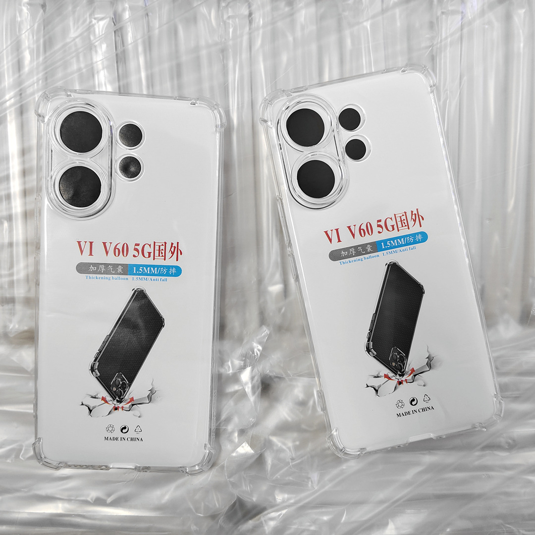 适用VIVO Y21D 4G国外透明TPU软壳四角气囊防摔精孔透明TPU清水套