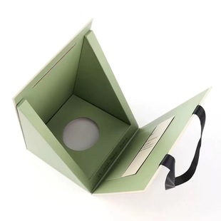 Book-Shaped Box Gift Box Empty Box Cosmetic Gift Box Custom Double-Door Packaging Triangular Box Creative Customization
