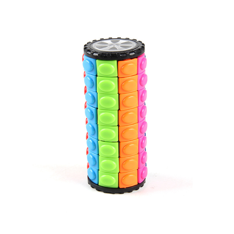 Juguete de descompresión intelectual creativo, torre de maíz tridimensional de colores, cubo de rotación cilíndrica de 3-4-5º orden, transfronterizo. image 12