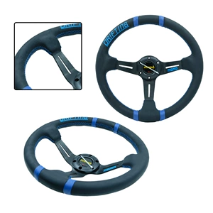 Cross-Border Hot-Selling 14inch Momo Car Modified Quick-Release Steering Wheel, Universal Genuine Leather Personalized Racing Steering Wheel