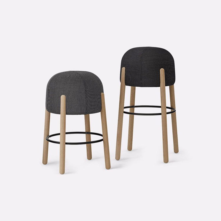 迪佳新款创意实木框架吧台椅子现代简约高脚凳前台凳65坐高小圆凳