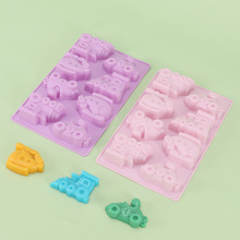 八孔溜冰鞋机器人蛋糕模具烘培巧克力模DIY硅胶耐高温厂家直销