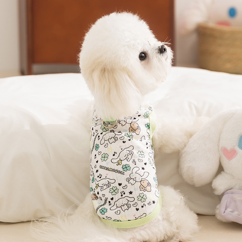 Big Ear Dog Ropa genuina para mascotas de marca compartida Primavera y verano Transpirable y cómodo Chaleco para perros pequeños Teddy para cachorros