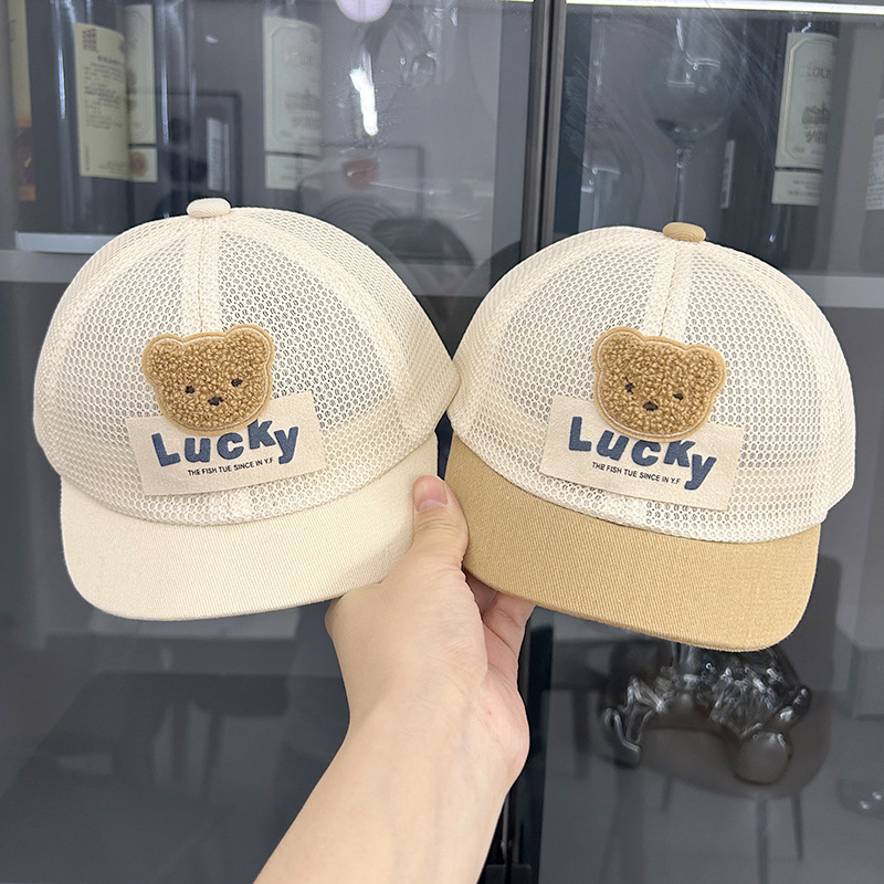 Sombreros para bebés de verano para niños niñas lindos osos boca de pato bebés coreanos nuevos protectores solares transpirables
