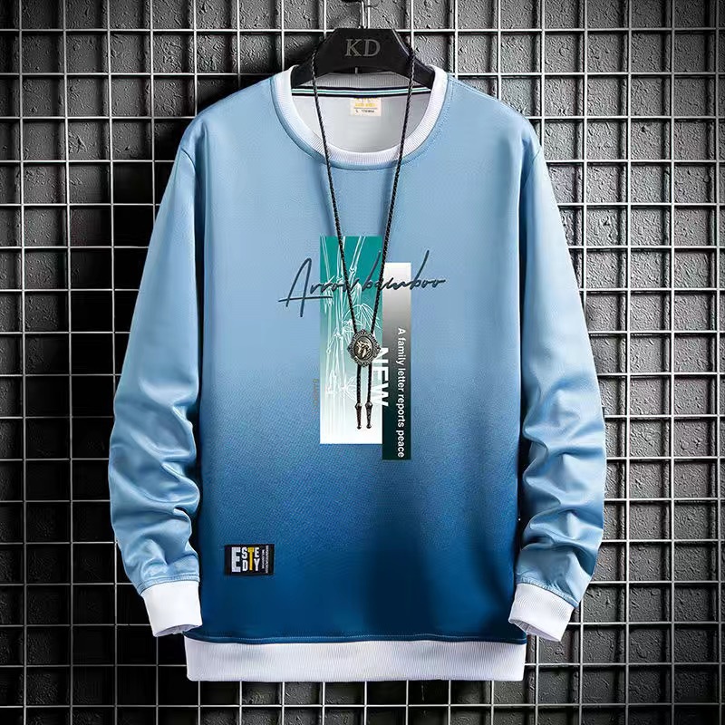 Camiseta de manga larga cuello redondo suéter moda marca 2023 nueva primavera y otoño camiseta juventud ropa superior