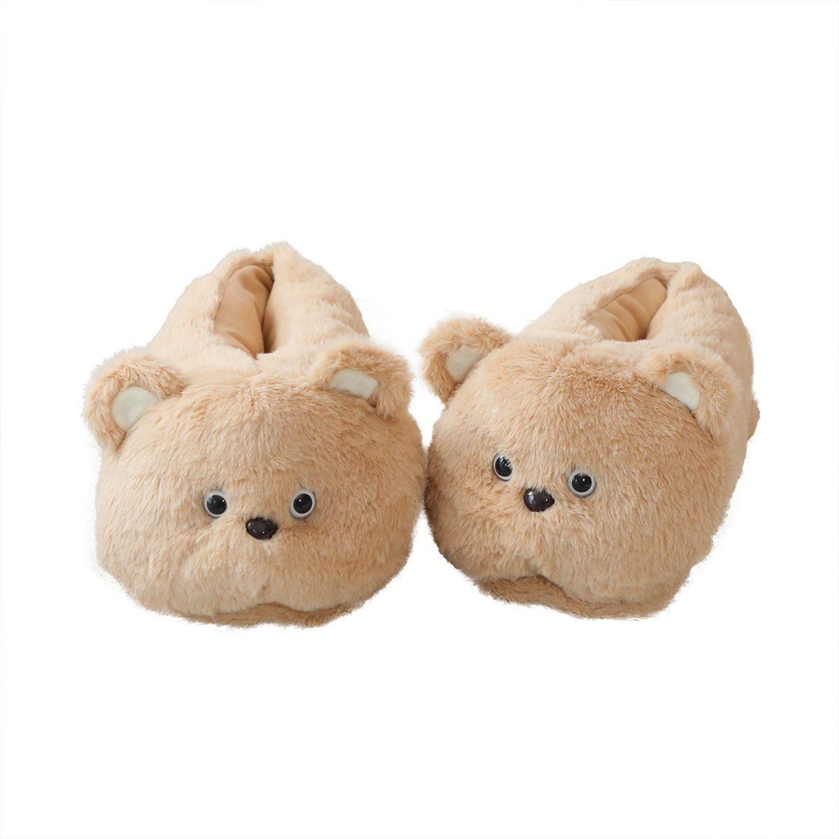 Hermosos osos zapatos caseros zapatos de lana gatos zapatos de luna suave pareja calentamiento interior zapatillas de algodón