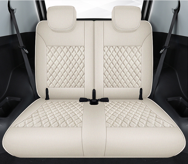 Chery Little Ant Car Seat Cover, Suitable for All Seasons, Linen Breathable Cushion Seat Cover, All-Inclusive Cotton and Linen Special Seat Cover