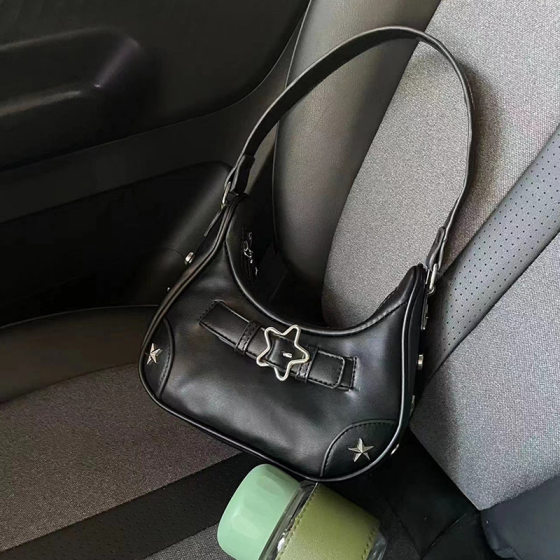 2024 Summer American Style Hot Girl Five-pointed Star Underarm Bag Women's Millennium Style Handbag Niche Design Sense Shoulder Bag